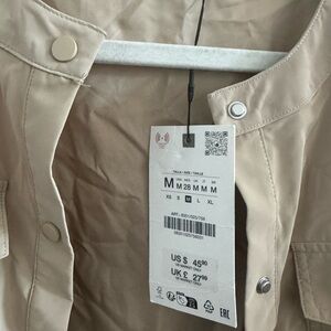 Zara Tan sleevelss jacket
